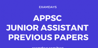 appsc junior assistant previous question papers