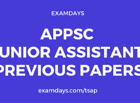 appsc junior assistant previous question papers