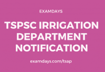 tspsc irrigation department notification
