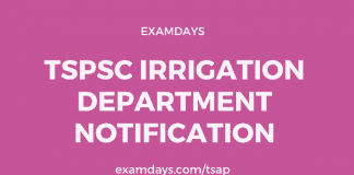 tspsc irrigation department notification