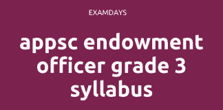 appsc endowment officer grade 3 syllabus
