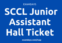 sccl junior assistant hall ticket