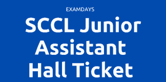 sccl junior assistant hall ticket