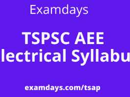 tspsc aee electrical syllabus