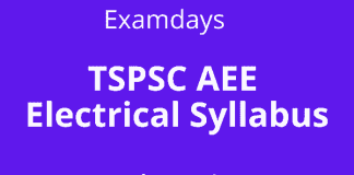 tspsc aee electrical syllabus