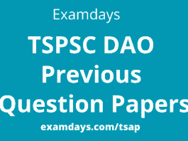 TSPSC DAO Previous Question Papers