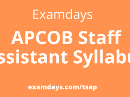 apcob staff assistant syllabus