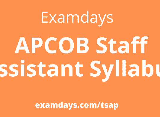 apcob staff assistant syllabus