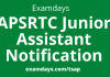 apsrtc junior assistant notification