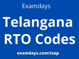 Telangana rto codes