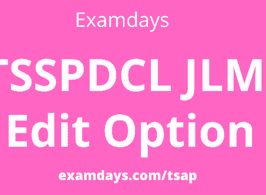 tsspdcl jlm edit option