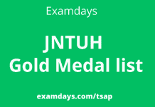jntuh gold medal list