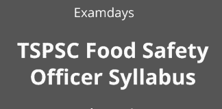tspsc food safety officer syllabus