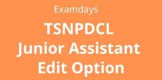 tsnpdcl junior assistant edit option