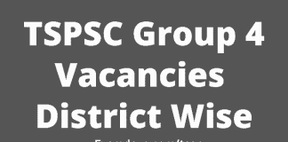 tspsc group 4 vacancies district wise