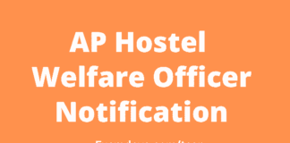 AP Hostel Welfare Officer Notification