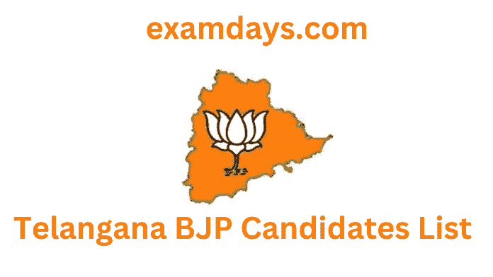 Telangana BJP Candidates List
